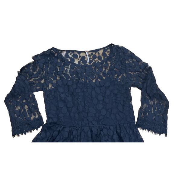 Free People Black Lace Whimsygoth Dress Size 2 Witchy Grunge Asymmetric Hem - Picture 6 of 12